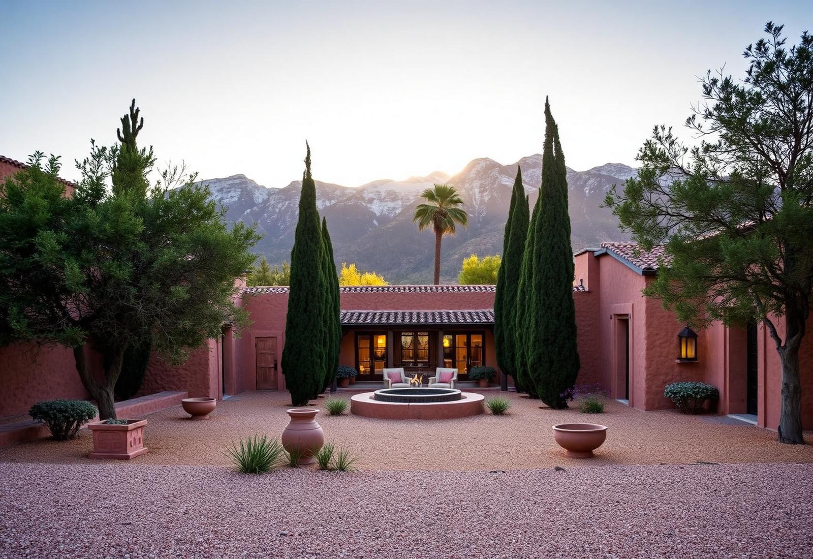 Kasbah estate at the foot of the Atlas mountains